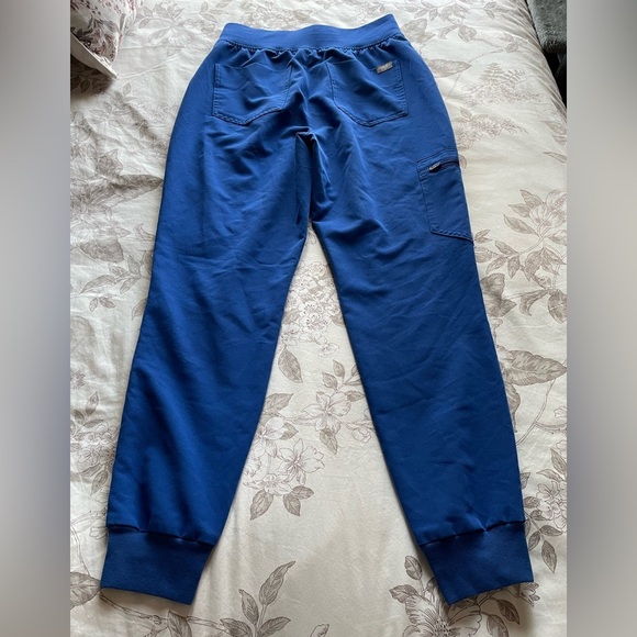 Figs Blue Zamora Joggers Orange Drawstring Small Medical Scrubs Vet Nurse Doctor - Picture 2 of 7